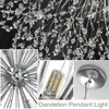 Moderne Dandelion Kristall-Kronleuchter Beleuchtung für Schlafzimmer Küche Esszimmer Anhänger-hängende Lampe G9 Pendelleuchte 110-240V