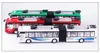 Diecast Alloy Double Carriages Trolley Bus, Boy Model Car Toy, Lights& Sound, Pull-back, 1:48 Scale, Ornament, Christmas Kid Birthday Gift, Collecting, 2-1