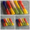 Wholesale Heady Color Glass Pyrex Oil Burner Pipes Straight Tube Smoking Hand Pipe Cute colorful Glass Pipe DHL Free SW36