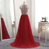 Rubi De Noiva 2018 Vestidos De Fiesta Borgonha Chiffon Frisado Top Prom Vestido De Luxo De Linha-A Barato Fora Do Ombro Prom Vestido De Festa