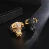 BC Big Head Cow Design neuer neuer Tierring Schwarz und Goldcolor Trendy Jewelry für Party -Design überlegene Qualitätsringe 23988840