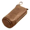 banabanma Unisexe Style rétro en cuir véritable Multi-usage Portable Key Case Bag Coins Wallet Purse with Zipper Design NEW HOT ZK30