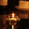 Retro Glass Hanging Candle Tea Light Holder Candlestick Home Table Decorative Transparent Floating Glass Candle Holder