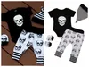 Nuovi abiti in stile Europa sono popolari maniche corte estive Halloween Skull Head Haunyi Abbigliamento per bambini a quattro pezzi all'ingrosso