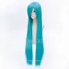 LY CS дешевая распродажа танец вечеринка Cosplayshatsune Miku Очаровательное длинное прямое стильное озеро синий косплей парик волос
