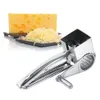 Grattugia per formaggio ecologica Cucina artigianale multifunzionale Grattugia per formaggio rotante in acciaio inossidabile 1 Tamburo Slice Shred Tool