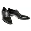 Primavera Outono Vestido de Moda Homens Italianos Sapatos de Couro Genuíno Dos Homens Sapatos de Vestido de Vendas de Casamento Esculpido Designer Masculino Sapatos Oxford Flats Homens