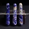 5Pcs Sodalite 110MM 모든 천연 원석 암석 크리스탈 마사지 완드 핸드 폴리 쉬드 매끄러운 블루 소달 라이트 스톤 라운드 엔드 Acupoint 포인트 스틱