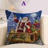 Éléments de noël taie d'oreiller festive nouvelle mode coussin lombaire taie d'oreiller enfants cadeau voiture canapé câlin taie d'oreiller