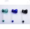 Cute color short men hand glass hookah herbs bubbler water pipe small smoking pipes accessories