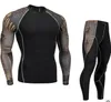 NIEUW voor mannen Thermal Ondergoed Sets Compressie Zweet Sneldroging Thermische Mannen Past Long Johns Mens Trainingspakken