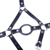PU Leather Open Mouth Ring Gag Head Harness Slave Fetish Oral Sex Products in Adult Game Bondage Restraint Sex Toys for Couples2336551