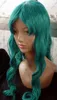 Ny Long Dark Green Cosplay Party Wavy Hair Wig