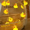 Mini pato amarelo pato led string luz brilho interno de natal de natal de natal de natal de natal, luz de fada operada por festa de casamento de natal de natal de natal