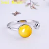 925 Sterling Silver Engagement Wedding Ring 7x7mm Round Cabochon Semi Mount Ring Crystal Fine Jewelry Sättvitt guld Color5741015