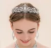 2019 Lyxig Elegant Crystal Bridal Crown Headpieces Kvinna Tiaras Hår Smycken Ornaments Hairwear Bride Bröllop Hårtillbehör