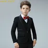 Hoge Kwaliteit Cool One Button Sjaal Revers Kid Complete Designer Knappe Boy Wedding Pak Boys 'Attire Custom-Made (Jacket + Pants + Tie + Vest)