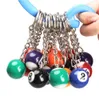 16 pièces boule de billard ensemble porte-clés billard piscine porte-clés cadeau 25mm