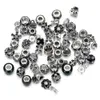 50pcs European Bead Safety Chain Bead Charm European Bead Fit for Pandora Bracelets Mix color Free shipping