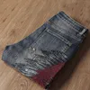 Neue Herren Jeans Hochwertige Mode Indians Sticken Retro Zerrissene Slim Street Gerade Jeans Plus Größe AF1701302J