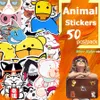 50 PCS Waterproof Cute Animal Stickers Toys for Kids to DIY Home Decoration Tablets Snowboard Car Skateboard Party Decor Gifts for8738550