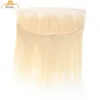 613 Straight Body Wave Menselijk Haar Weeft Onverwerkte Braziliaanse Menselijk Haar 613 Blonde 3 Bundels met Frontale Sluiting Dhgate Best Selling Item