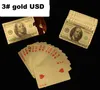 Nieuw standbeeld van Liberty Style waterdichte plastic speelkaarten Gold Foil Poker Golden Poker Cards Dubai 24K PLated Table Games