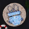 2018 due pezzi bambino neonate lama animale costumi da bagno ragazza costumi da bagno a righe blu costume da bagno costume da bagno estate nuoto abbigliamento per bambini 1-7Y