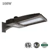 Stokta ABD + LED Shoebox Park Işıkları 100 W 150 W 200 W IP66 UL DLC ile Su Geçirmez Açık Sokak Kutup Işık Listeli