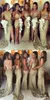 Sparkly Bling Gold Sequined Mermaid Bridesmaid Dresses One Shoulder Backless Slit Plus Size Maid Of The Honor Gowns Wedding Party