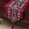 Lucky Flower Korte Lange Chinese Zijde Koffietafel Runner Woondecoratie Kerst Tafel Mat Kleine Satijn Jacquard Tafelkleed Party 150x33 cm