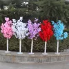 다채로운 인공 벚꽃 나무 로마 열 도로 리드 웨딩 몰 열린 소품 철 예술 꽃 문