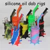 Silicone Barrel Rigs Mini Silicone Rigs Dab Jar Bongs Jar Verre Pipe À Eau Silicon Oil Drum Rigs DHL