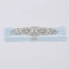 Mignon 2 pièces ensemble jambe de mariée dentelle jarretières bal jarretière mariée mariage jarretière dentelle strass cristaux perles bleu en stock Mo8243705