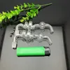 Nytt rökrör Mini Hosah Glass Bongs Färgglada metallform Spiral Bubble Walking Board