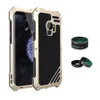 Telefonväska Lins för Samsung S9 Plus Skyddskal med 3 separat extern kamera lins vidvinkel fisheye makro mobiltelefon linsfall