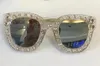 Diseñador de la marca 0116 S Gafas de sol Mujeres de lujo Vidrio de sol Estrella BLING BLING Marco completo Diamante amor Anteojos Lente de película de color UV Pro9986605