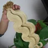 Suggerisco l'estensione dei capelli umani 613 macchina brasiliana bionda fatta l'onda del corpo di Remy capelli umani sulla capsula capelli veri 100g