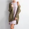 New Long Cardigan Mulheres manga comprida camisola feita malha Cardigans Inverno das mulheres Camisolas Outono 2018 Jersey Mujer Invierno