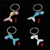 Yeni Mermaid Anahtar zincirleri Druzy Drusy Anahtar Yüzükler Reçineli Balık ölçekli Balık-kuyruk Kolye Anahtarlık Kadınlar Kız Için brithday