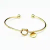 Fashion Gold Silver Letter Armband ID Charm Armband Alfabet Bangles Kvinna Personlighet Smycken Drop Ship