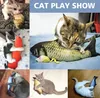 Divertenti giocattoli di erba gatta per gatti peluche ripiene a forma di pesce giocattolo per gatti menta simulazione interattiva per gattini da compagnia ChewingToys Dropshipping