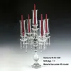 Partihandel Tall K9 5Ammar Crystal Glass Candelabra Dekorativa Tall Bröllop Kandelabra Kristall Bröllop Dekoration Centerpieces För Hem