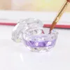 Nail Art Acrylic Crystal Glass Dappen Dish Bowl Liquid Glitter Powder Caviar Cup with Cap Free Shipping LX2684