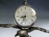 18 cm * / verzamel bronzen koperen eagle sculptuur mechanische klok tafel horloge standbeeld