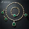 Set di gioielli con perline africane Set di orecchini di cristallo imitazione colore oro per le donne Set di gioielli da sposa Dubai6905561
