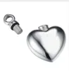 Personlig rostfritt stål fullt hjärta och hjärtformad parfymflaska urn begravningskremation smycken hängsmycke halsband