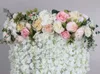 2M luxury wedding Road cited flowers rose peony hydrangea mix DIY arched door Flower Row Window T station wedding decoration