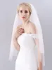 High Quality Bridal Veils With Cut Edge Elbow Length Three Layer Tulle Netting White Elegant Hotselling Wedding Veils #BW-VO926