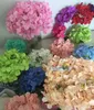 Silk Hydrangea artificial flower Handmade Silks Rose Flower Heads For Wedding Decoration flower-wall